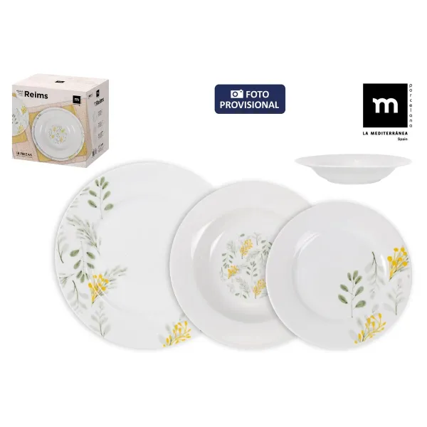 Tableware La Mediterránea Reims Circular 18 Pieces (2 Units)