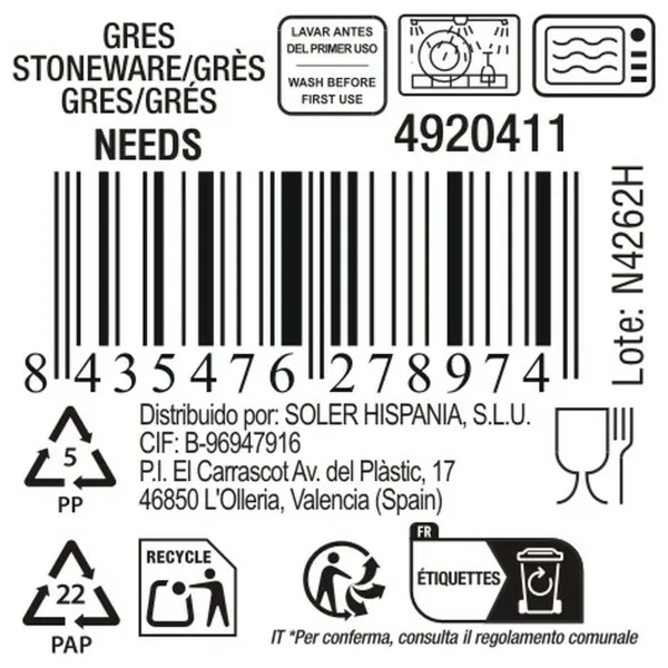 Mug La Mediterránea Needs 200 ml (36 Units)