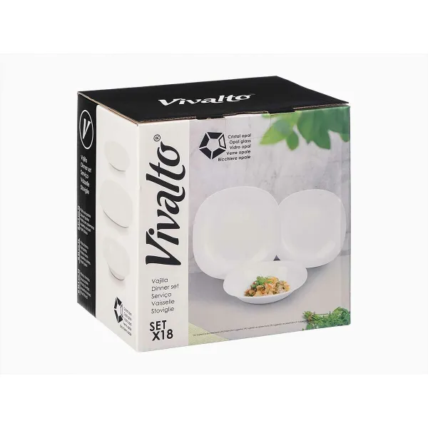 Dinnerware Set Vivalto White Opaline glass (2 Units)