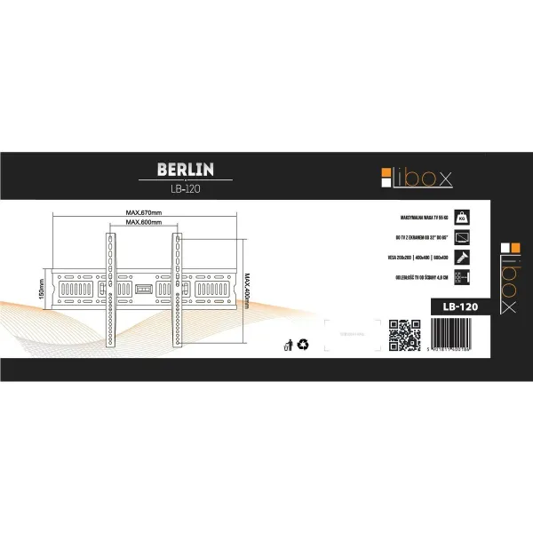 TV Statīvs Libox LB-120 32" 85" 55 kg
