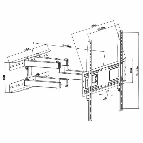 TV laikiklis MacLean MC-760 32" 55" 26" 30 Kg