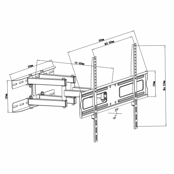 TV Statīvs MacLean MC-762 70" 37" 30 Kg