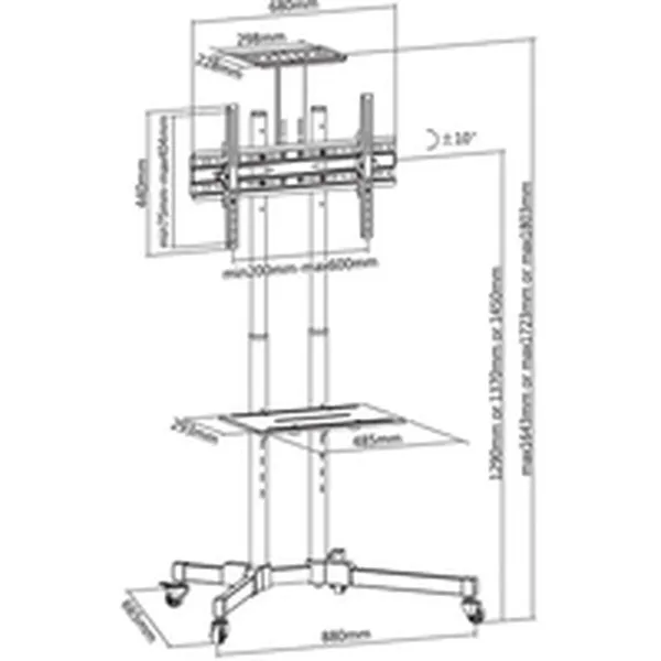 TV Statīvs Techly ICA-TR16T 70" 50 kg