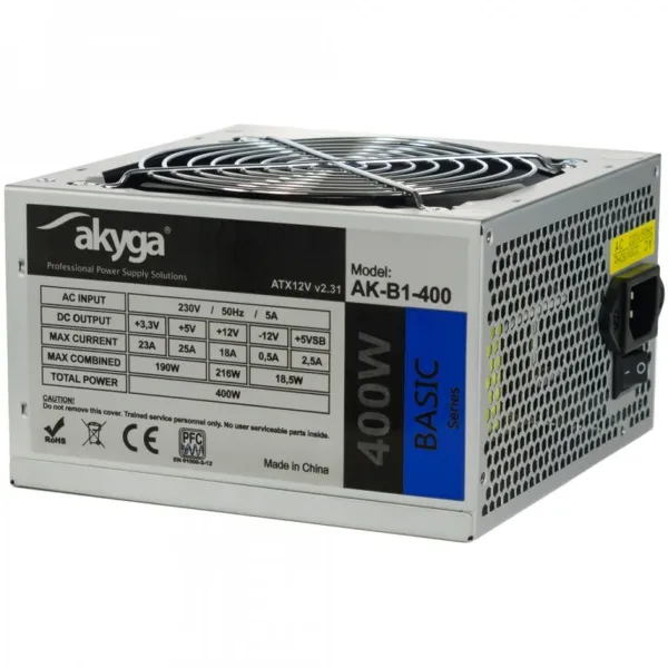 Strāvas padeve Akyga AK-B1-400 400 W ATX RoHS