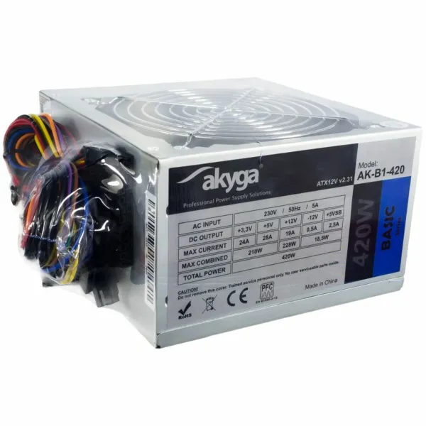 Maitinimo blokas Akyga AK-B1-420 420 W ATX RoHS CE REACH