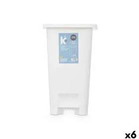 Pedal bin White Plastic 25 L (6 Units)