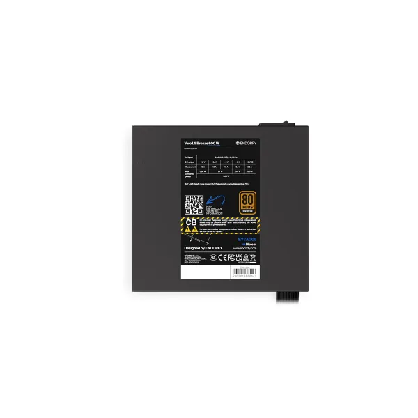 Maitinimo blokas Endorfy Vero L5 600 W 80 Plus Bronze Modulinis ATX