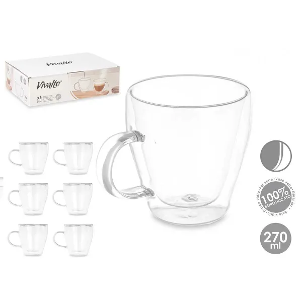 Cup Vivalto Transparent 270 ml (6 Units)
