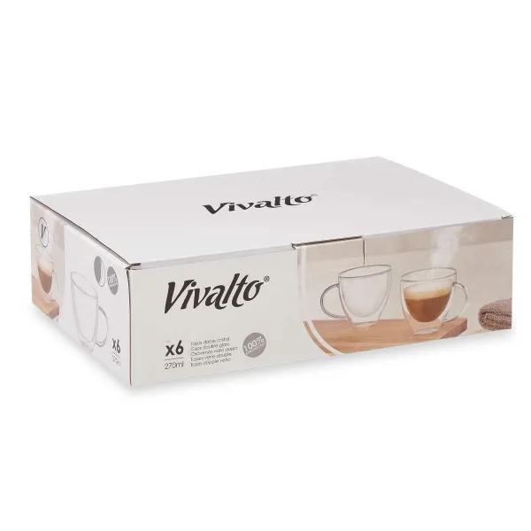 Чашка Vivalto Caurspīdīgs 270 ml (6 gb.)