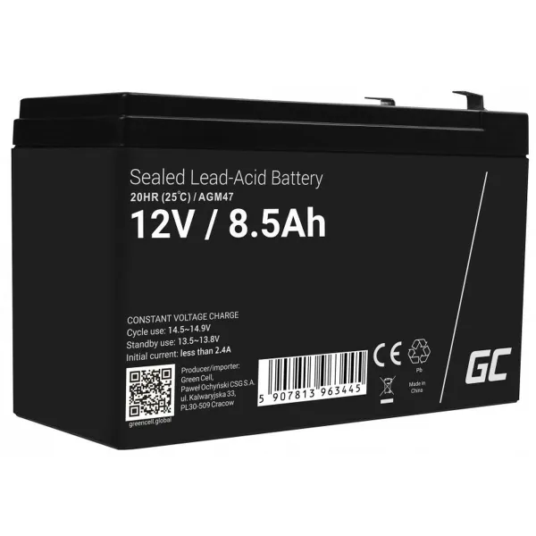 Baterija Nepertraukiamo Maitinimo šaltinio Sistema UPS Green Cell AGM47 8500 mAh 12 V