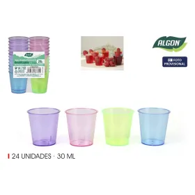 Stiklainis Algon Ø 4 cm 30 ml 24 Dalys (24 vnt.)