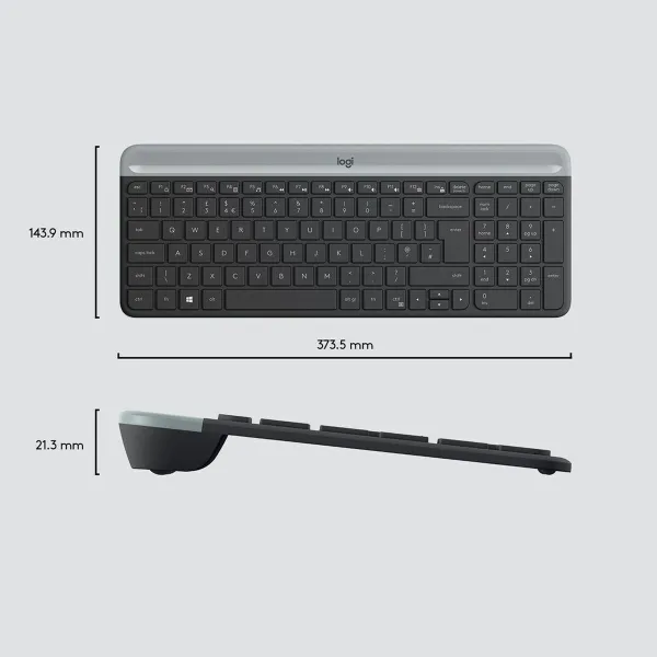 Klaviatuur ja Hiir Logitech MK470 Hall Grafiithall Qwerty US