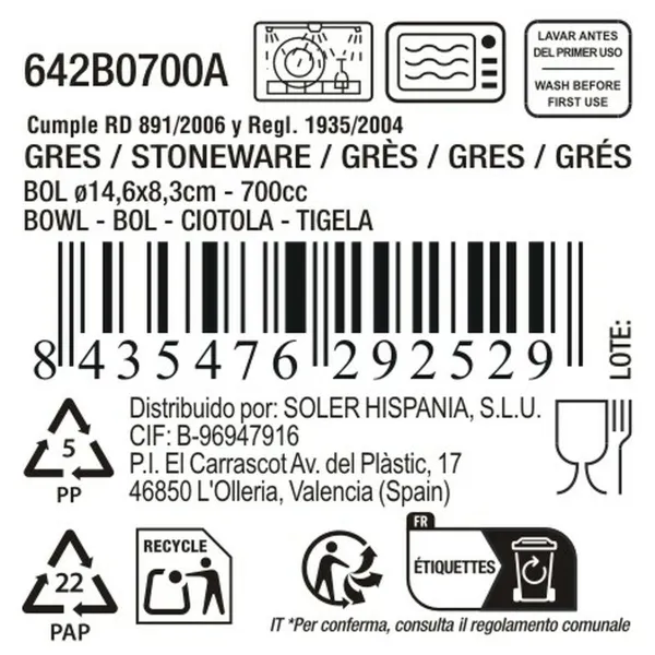 Dubuo La Mediterránea Balta 700 ml (12 vnt.)