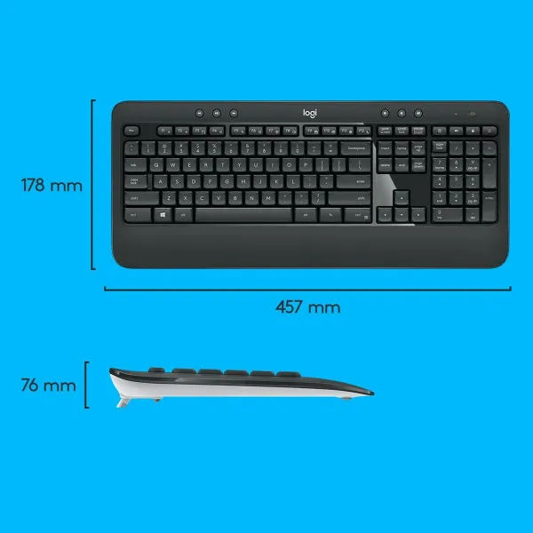 Klaviatuur ja Hiir Logitech 920-008685 Must Qwerty US