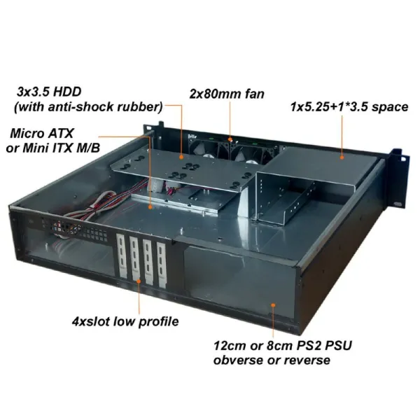 ATX pusiau bokšto tipo korpusas Techly I-CASE IPC-240L Juoda
