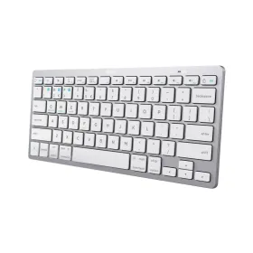 Juhtmevaba Klaviatuur Trust 24651 Qwerty US Hõbedane Mustvalge