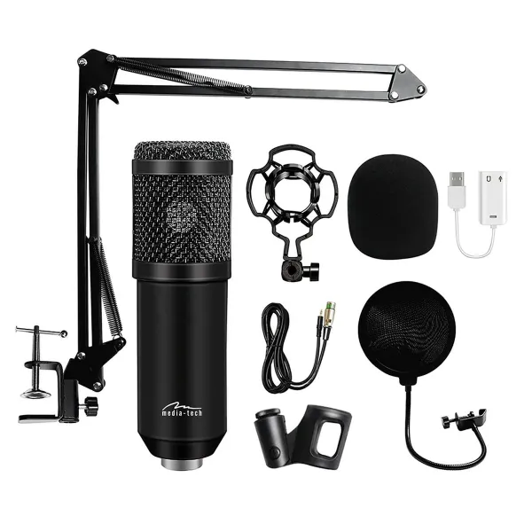 Mikrofonas Media Tech MT397K Juoda
