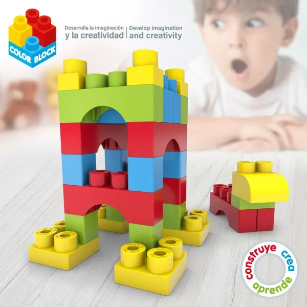 Statymo blokai Color Block 60 Dalys