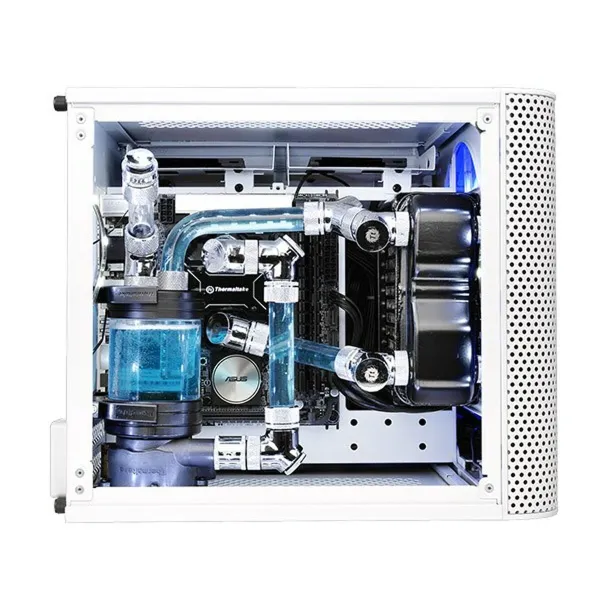 Mini ITX Midtower Korpus THERMALTAKE Core V1 Snow Edition Valge