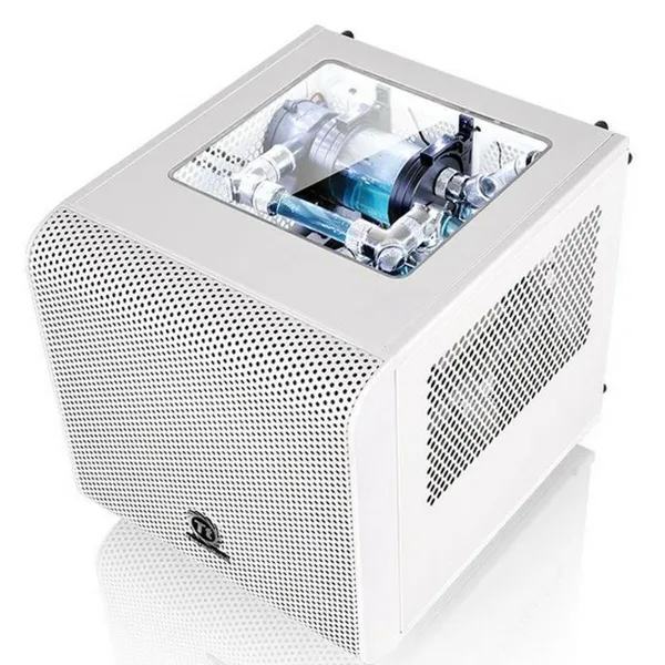 Mini ITX Midtower Korpus THERMALTAKE Core V1 Snow Edition Valge