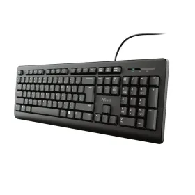 Klaviatuur Trust 23880 Must Inglise EEUU QWERTY
