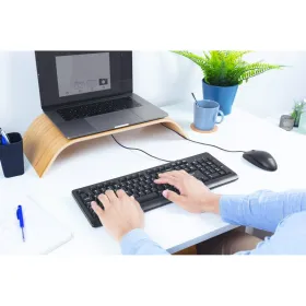 Klaviatuur Trust 23880 Must Inglise EEUU QWERTY