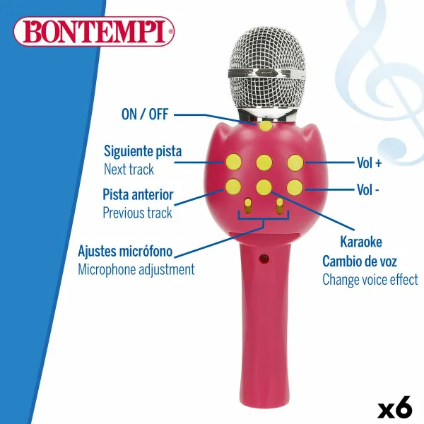 Karaokemikrofoni Bontempi 6 osaa