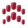 Elegant Touch Polished Colour 24 Nails With Glue Squoval Rich Red