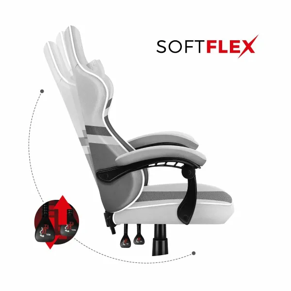 Žaidimų kėdė Huzaro HZ-Force 4.4 White Mesh Balta