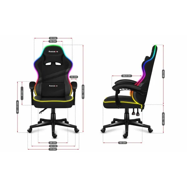 Стул Gaming Huzaro HZ-Force 4.4 RGB Black
