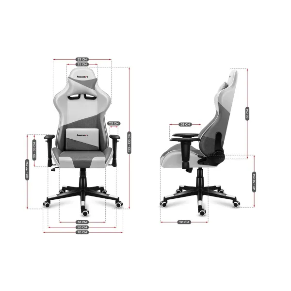 Spēļu Krēsls Huzaro Hz-Force 6.2 White Mesh Balts