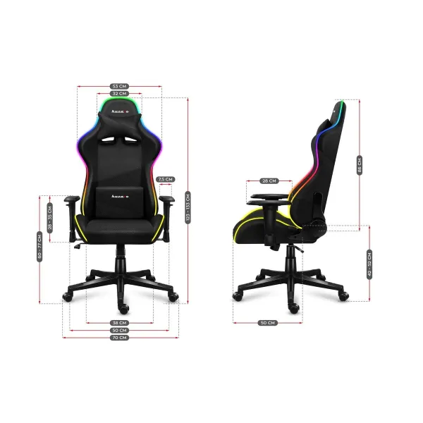 Spēļu Krēsls Huzaro Force 6.2 RGB Balts