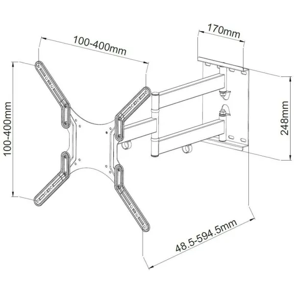 Sieninis laikiklis Techly ICA-PLB 136M 55" 23"