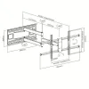Seinäteline Techly ICA-PLB 490 43" 80"