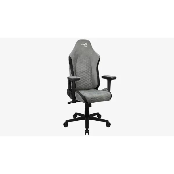 Žaidimų kėdė Aerocool Crown AeroSuede Juoda Pilka