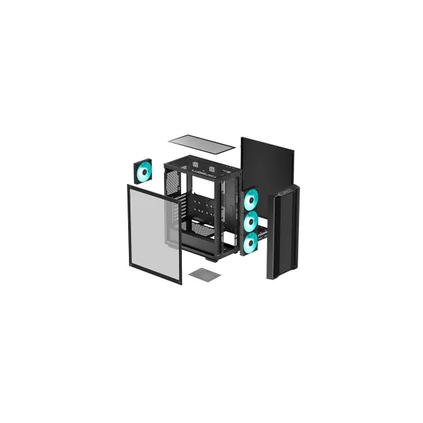 ATX Pus-torņveida Kārba DEEPCOOL R-CC560-BKGAA4-G-2 Melns Daudzkrāsains