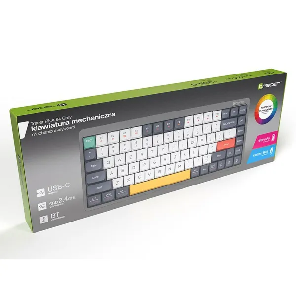 Mehaaniline klaviatuur Tracer TRAKLA47279 Valge Mitmevärviline QWERTY