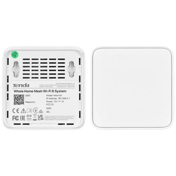 Maršrutizatorius Tenda EX3-3pack Balta RJ45 x 1 Wi-Fi 5 GHz Wi-Fi 6 GHz Wi-Fi 4