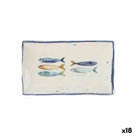 Serving Platter La Mediterránea Peixe Rectangular Fish 25,3 x 15 x 2 cm (18 Units)