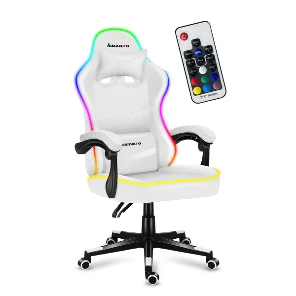 Spēļu Krēsls Huzaro Force 4.4 RGB Balts