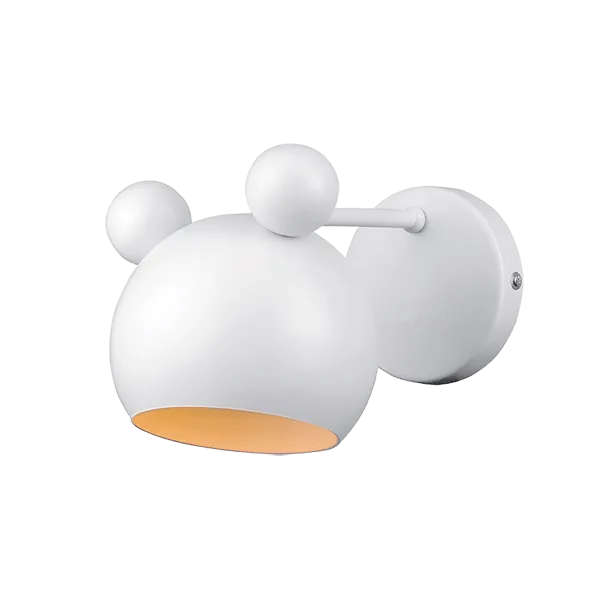 MICKEY-SEINÄVALAISIMEN 1XE27 VALKOINEN
