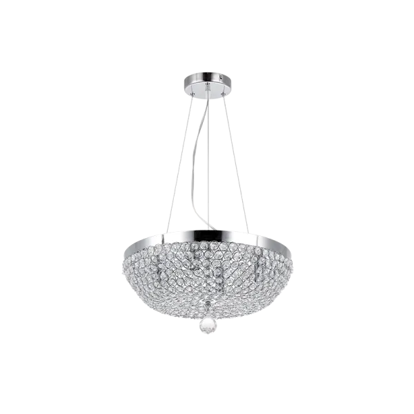 NIA CHANDELIER 4XE14 CHROME D400mm