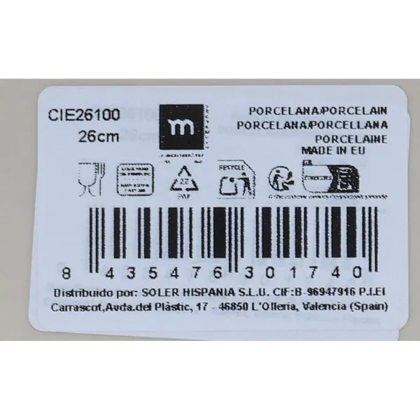 Flat Plate La Mediterránea Cies (6 Units)