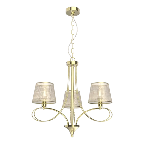 REBECCA CHANDELIER 3XE14 GOLD