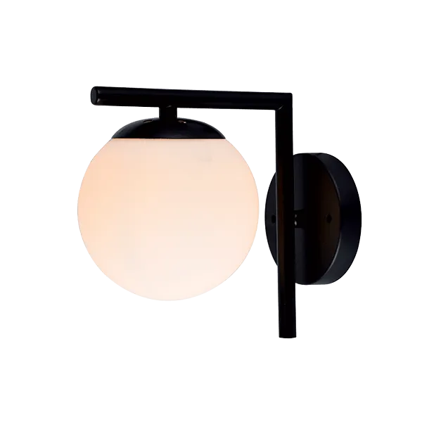 RITA SIENAS LAMPA 1XE27 MELNA BALTA STIKLA