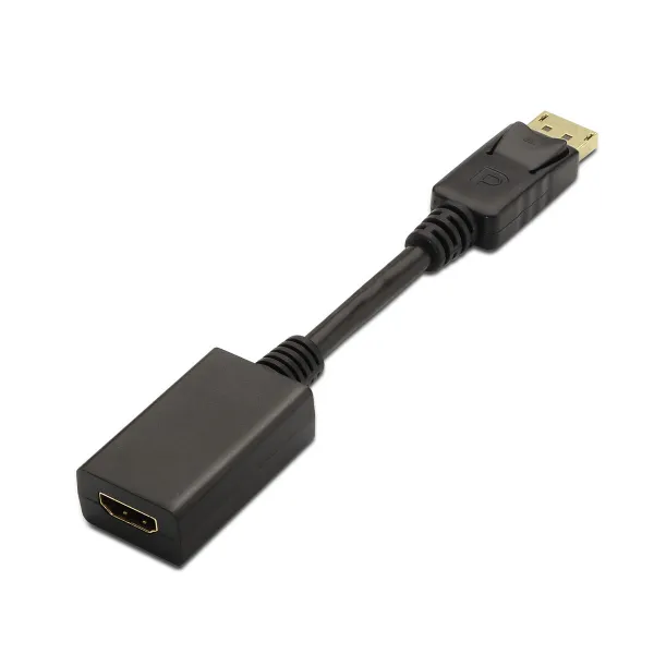 Display Porta uz HDMI Adapteris Aisens A125-0134 Melns 15 cm