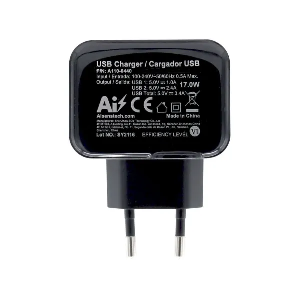 Сетевое зарядное устройство Aisens A110-0440 17 W Чёрный (1 штук)