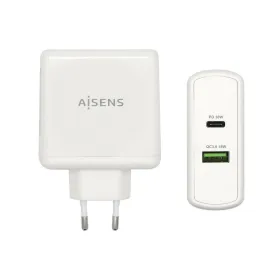 Автомобильное зарядное устройство с USB-портами Aisens PD 3.0 USB-C 48 W Белый