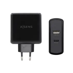Автомобильное зарядное устройство с USB-портами Aisens PD 3.0 USB-C 57 W Чёрный