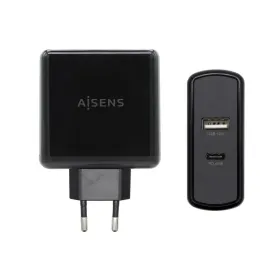 Автомобильное зарядное устройство с USB-портами Aisens PD 3.0 USB-C 57 W Чёрный